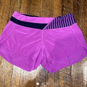 Magenta Lululemon Speed Up Shorts 2.5”